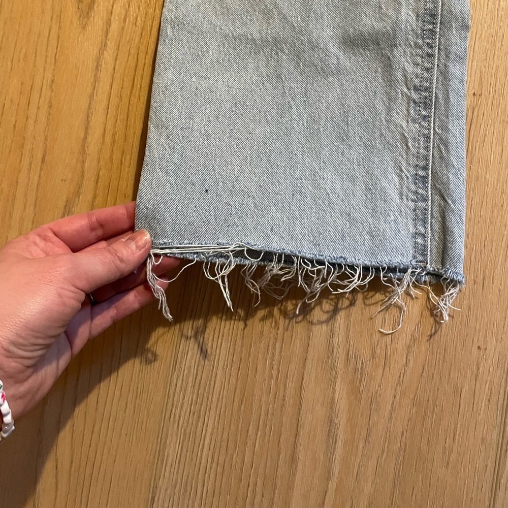 Extra High-Waisted Button-Fly Kicker Boot-Cut Cut-Off - Picture 4 of 7
